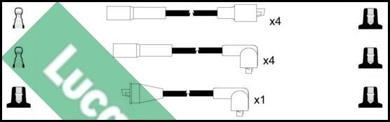 LUCAS LUC4276 - Augstsprieguma vadu komplekts www.autospares.lv