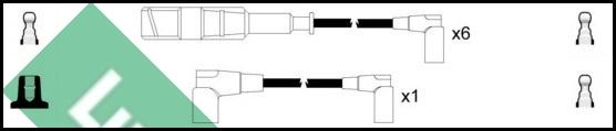 LUCAS LUC5044 - Augstsprieguma vadu komplekts www.autospares.lv