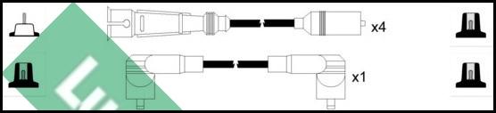 LUCAS LUC5050 - Augstsprieguma vadu komplekts www.autospares.lv