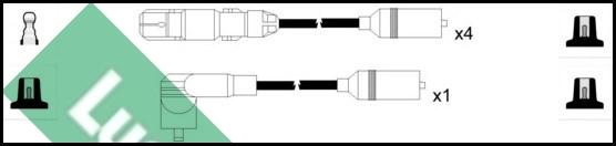 LUCAS LUC5000 - Augstsprieguma vadu komplekts www.autospares.lv