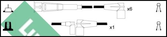 LUCAS LUC5011 - Augstsprieguma vadu komplekts www.autospares.lv