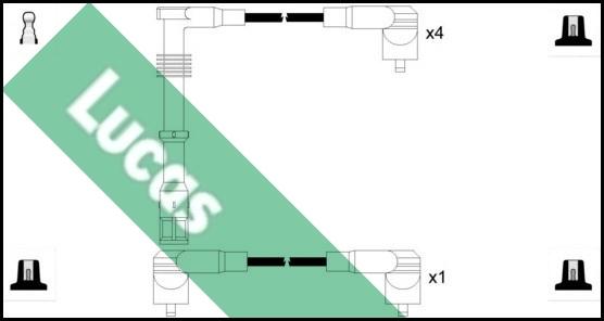 LUCAS LUC5017 - Augstsprieguma vadu komplekts www.autospares.lv