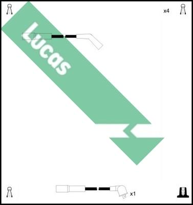 LUCAS LUC7155 - Augstsprieguma vadu komplekts www.autospares.lv