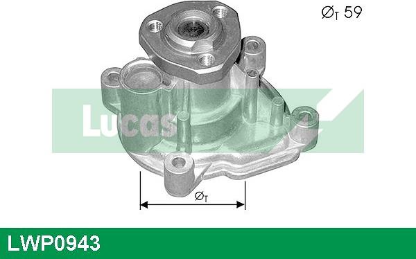 LUCAS LWP0943 - Water Pump www.autospares.lv