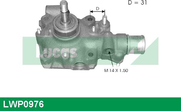 LUCAS LWP0976 - Водяной насос www.autospares.lv