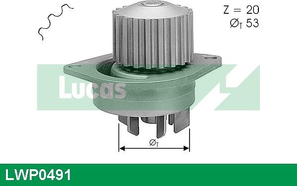 LUCAS LWP0491 - Water Pump www.autospares.lv