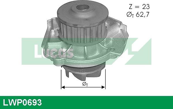 LUCAS LWP0693 - Ūdenssūknis www.autospares.lv