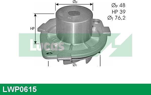 LUCAS LWP0615 - Водяной насос www.autospares.lv