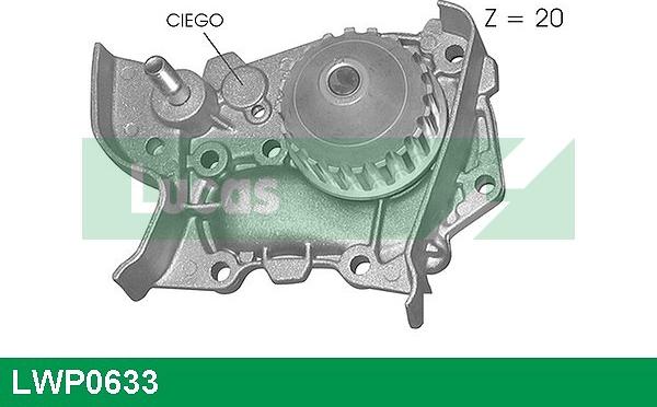 LUCAS LWP0633 - Ūdenssūknis autospares.lv