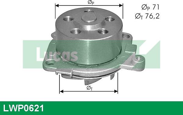 LUCAS LWP0621 - Водяной насос www.autospares.lv