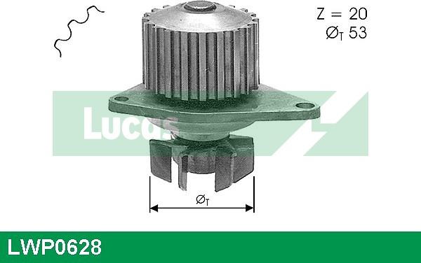 LUCAS LWP0628 - Водяной насос www.autospares.lv