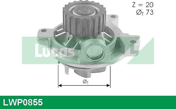 LUCAS LWP0855 - Ūdenssūknis www.autospares.lv