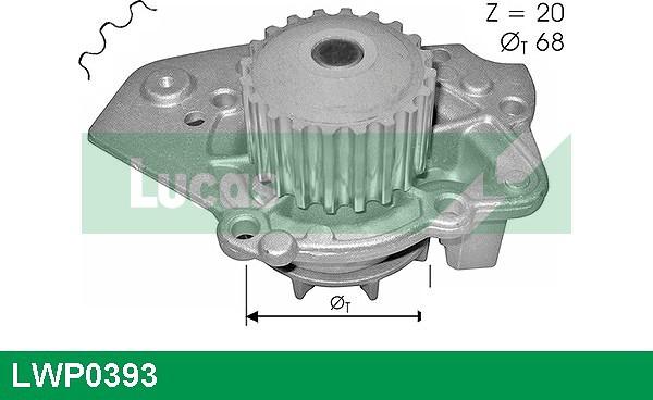 LUCAS LWP0393 - Водяной насос www.autospares.lv