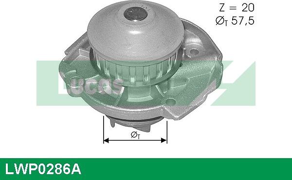 LUCAS LWP0286A - Water Pump www.autospares.lv