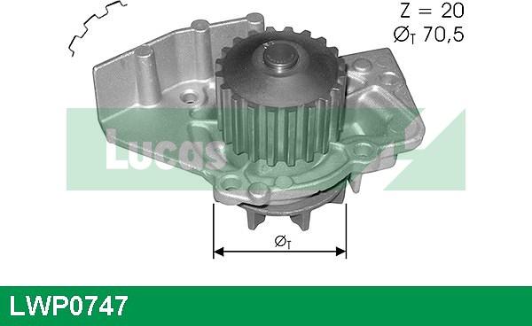 LUCAS LWP0747 - Ūdenssūknis www.autospares.lv