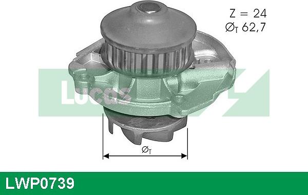 LUCAS LWP0739 - Ūdenssūknis autospares.lv