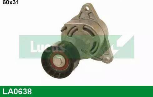 Lucas Engine Drive LA0638 - Belt Tensioner, v-ribbed belt www.autospares.lv