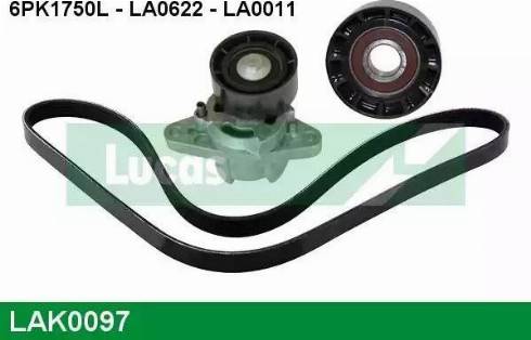 Lucas Engine Drive LAK0097 - Ķīļrievu siksnu komplekts autospares.lv