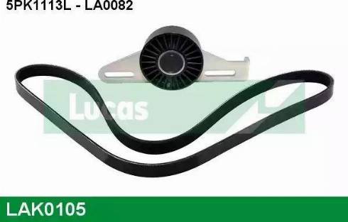 Lucas Engine Drive LAK0105 - Поликлиновый ременный комплект www.autospares.lv