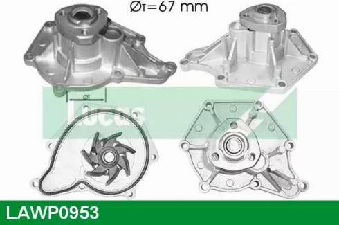 Lucas Engine Drive LAWP0953 - Водяной насос www.autospares.lv