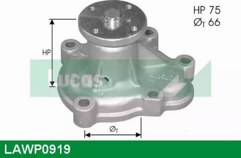 Lucas Engine Drive LAWP0919 - Водяной насос www.autospares.lv