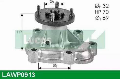 Lucas Engine Drive LAWP0913 - Ūdenssūknis autospares.lv