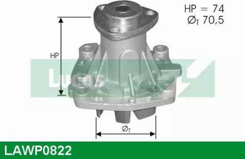 Lucas Engine Drive LAWP0822 - Ūdenssūknis autospares.lv