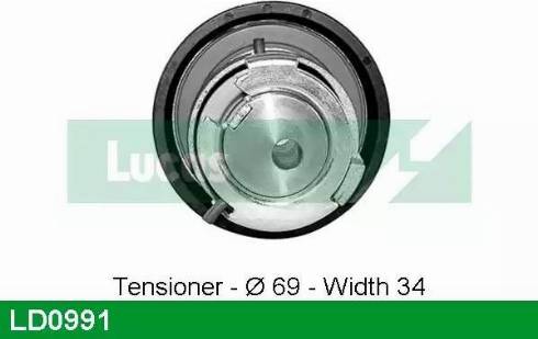 Lucas Engine Drive LD0991 - Натяжной ролик, зубчатый ремень ГРМ www.autospares.lv