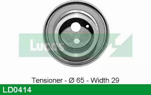 Lucas Engine Drive LD0414 - Spriegotājrullītis, Gāzu sadales mehānisma piedziņas siksna www.autospares.lv