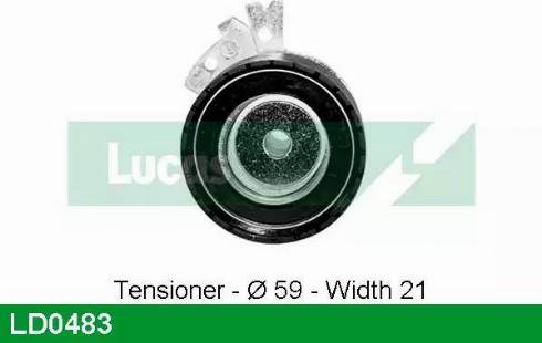 Lucas Engine Drive LD0483 - Spriegotājrullītis, Gāzu sadales mehānisma piedziņas siksna www.autospares.lv