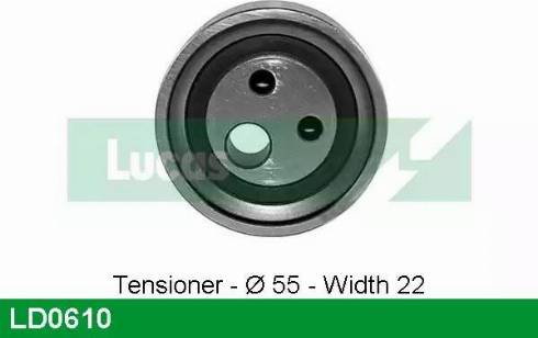 Lucas Engine Drive LD0610 - Spriegotājrullītis, Gāzu sadales mehānisma piedziņas siksna www.autospares.lv