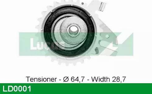 Lucas Engine Drive LD0001 - Натяжной ролик, зубчатый ремень ГРМ www.autospares.lv