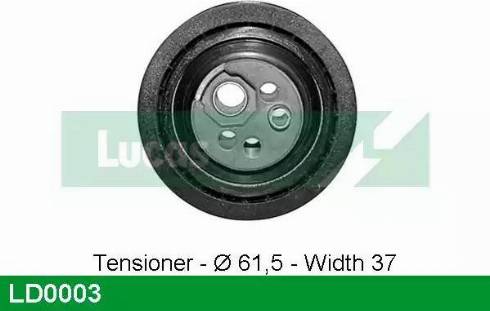 Lucas Engine Drive LD0003 - Натяжной ролик, зубчатый ремень ГРМ www.autospares.lv