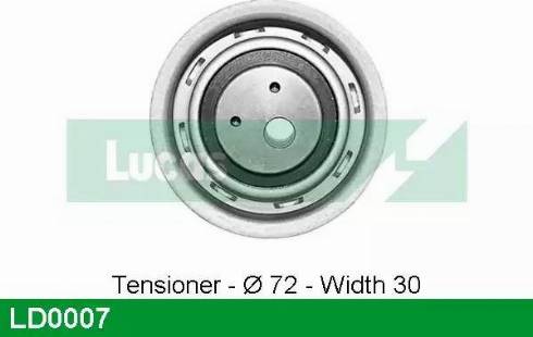 Lucas Engine Drive LD0007 - Tensioner Pulley, timing belt www.autospares.lv