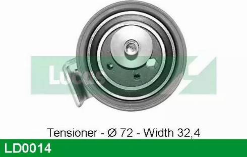 Lucas Engine Drive LD0014 - Натяжной ролик, зубчатый ремень ГРМ www.autospares.lv