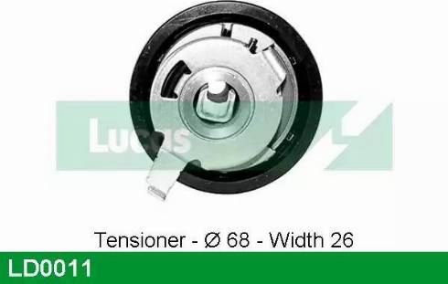 Lucas Engine Drive LD0011 - Spriegotājrullītis, Gāzu sadales mehānisma piedziņas siksna www.autospares.lv