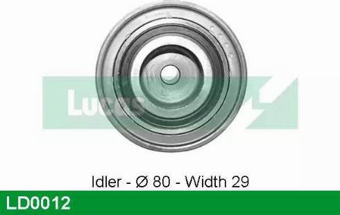 Lucas Engine Drive LD0012 - Spriegotājrullītis, Gāzu sadales mehānisma piedziņas siksna autospares.lv