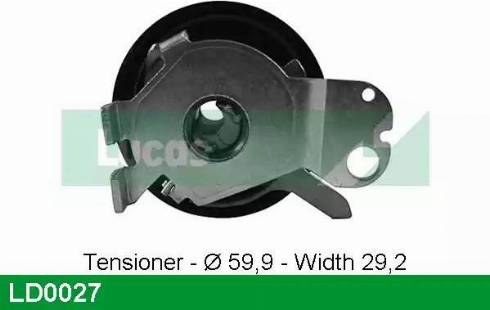 Lucas Engine Drive LD0027 - Spriegotājrullītis, Gāzu sadales mehānisma piedziņas siksna www.autospares.lv