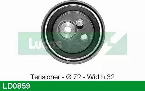 Lucas Engine Drive LD0859 - Spriegotājrullītis, Gāzu sadales mehānisma piedziņas siksna www.autospares.lv