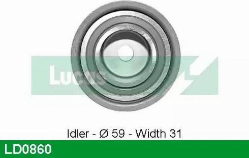 Lucas Engine Drive LD0860 - Spriegotājrullītis, Gāzu sadales mehānisma piedziņas siksna www.autospares.lv