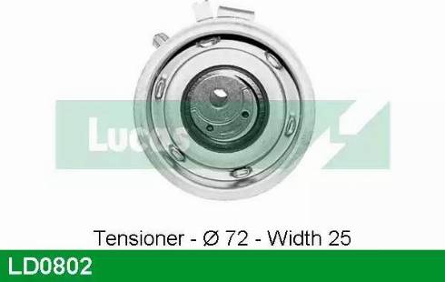 Lucas Engine Drive LD0802 - Натяжной ролик, зубчатый ремень ГРМ www.autospares.lv