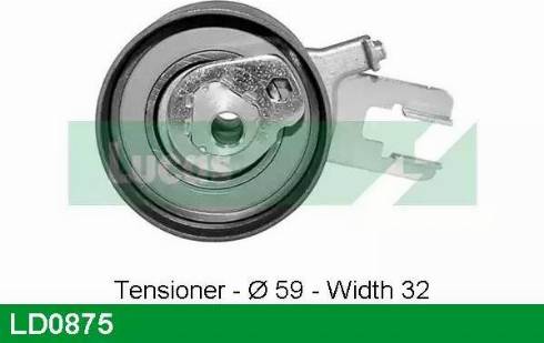 Lucas Engine Drive LD0875 - Tensioner Pulley, timing belt www.autospares.lv