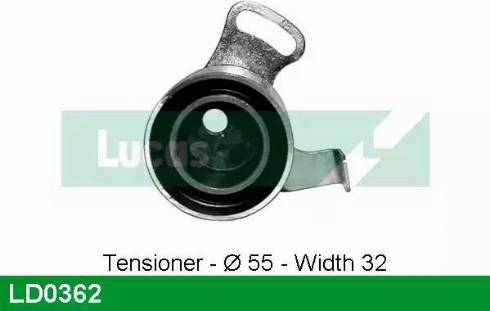 Lucas Engine Drive LD0362 - Spriegotājrullītis, Gāzu sadales mehānisma piedziņas siksna www.autospares.lv