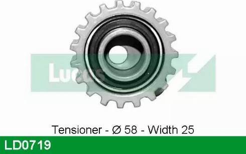 Lucas Engine Drive LD0719 - Spriegotājrullītis, Gāzu sadales mehānisma piedziņas siksna autospares.lv