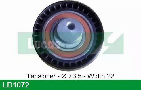 Lucas Engine Drive LD1072 - Направляющий ролик, зубчатый ремень ГРМ www.autospares.lv