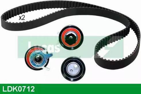 Lucas Engine Drive LDK0712 - Комплект зубчатого ремня ГРМ www.autospares.lv