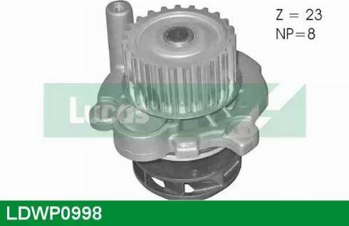 Lucas Engine Drive LDWP0998 - Water Pump www.autospares.lv