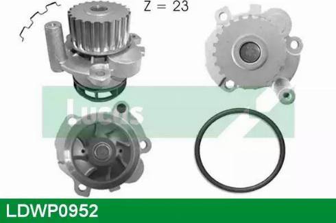 Lucas Engine Drive LDWP0952 - Водяной насос www.autospares.lv