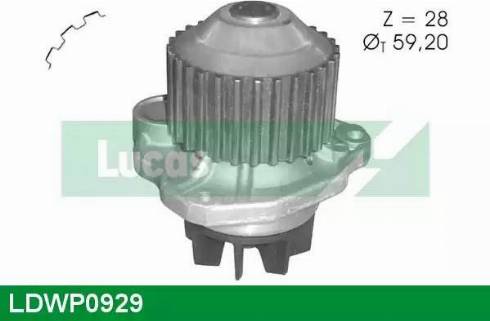 Lucas Engine Drive LDWP0929 - Ūdenssūknis www.autospares.lv