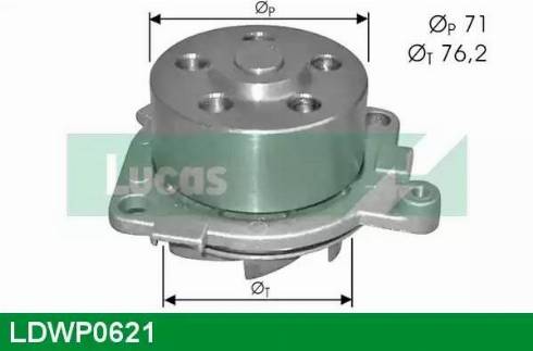 Lucas Engine Drive LDWP0621 - Водяной насос www.autospares.lv